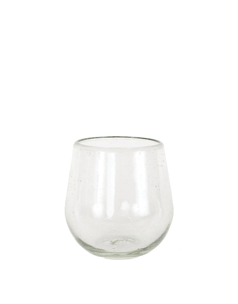Hand-Blown Stemless Wine Glass